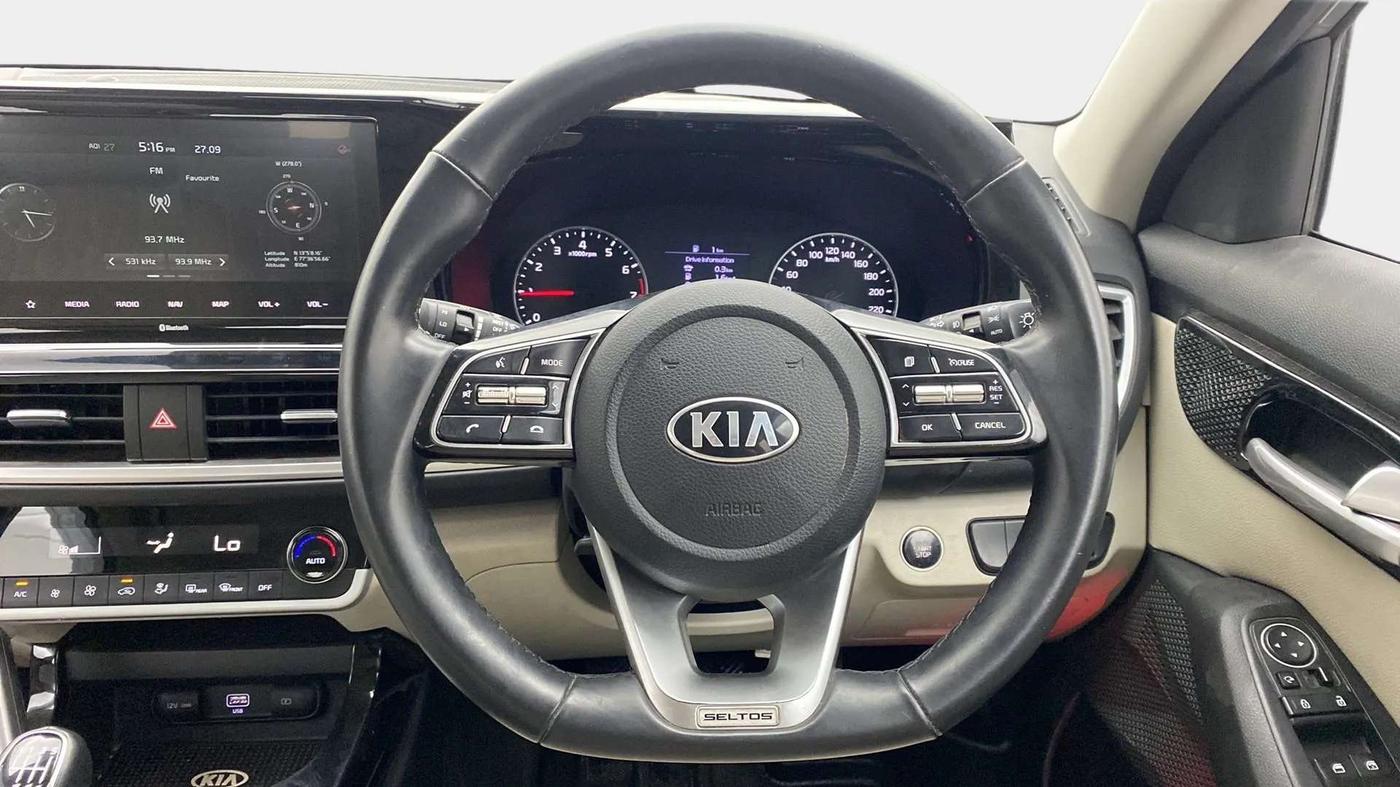 2020 KIA SELTOS HTX 1.5 PETROL, Petrol, Manual, 39,702 km, Steering Wheel Close Up
