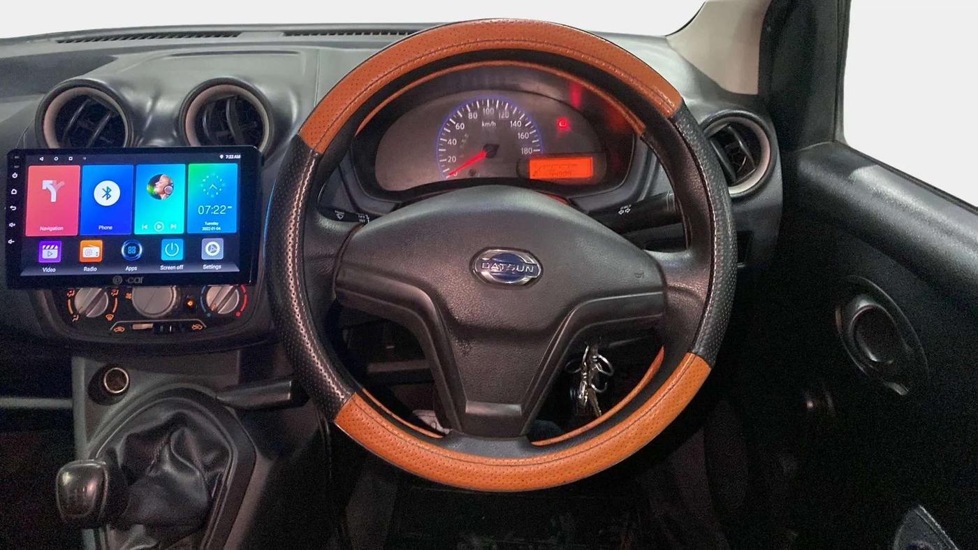 2018 Datsun Go Plus A, Petrol, Manual, 44,980 km, Steering Wheel Close Up
