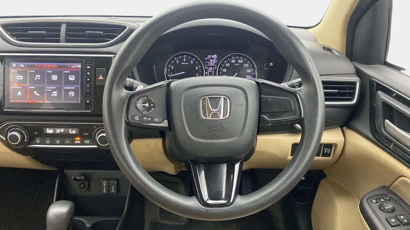 2019 Honda Amaze 1.2L I-VTEC VX CVT, Petrol, Automatic, 38,084 km, Steering Wheel Close Up