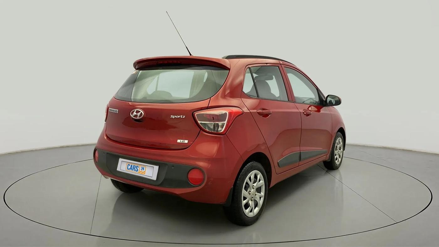 2019 Hyundai Grand i10 SPORTZ 1.2 KAPPA VTVT, Petrol, Manual, 48,997 km, Right Back Diagonal