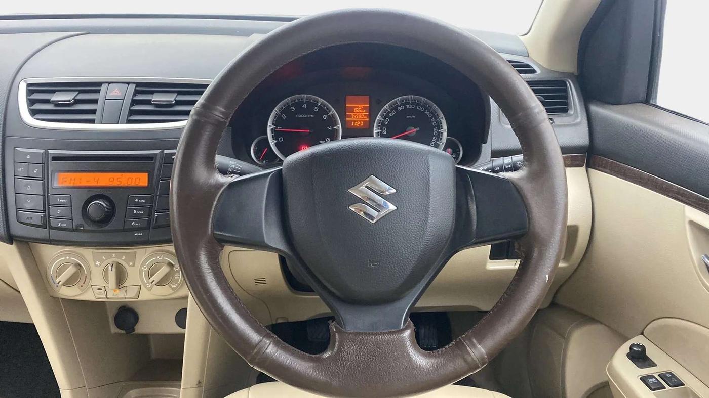 2014 Maruti Swift Dzire VXI, Petrol, Manual, 74,586 km, Steering Wheel Close Up