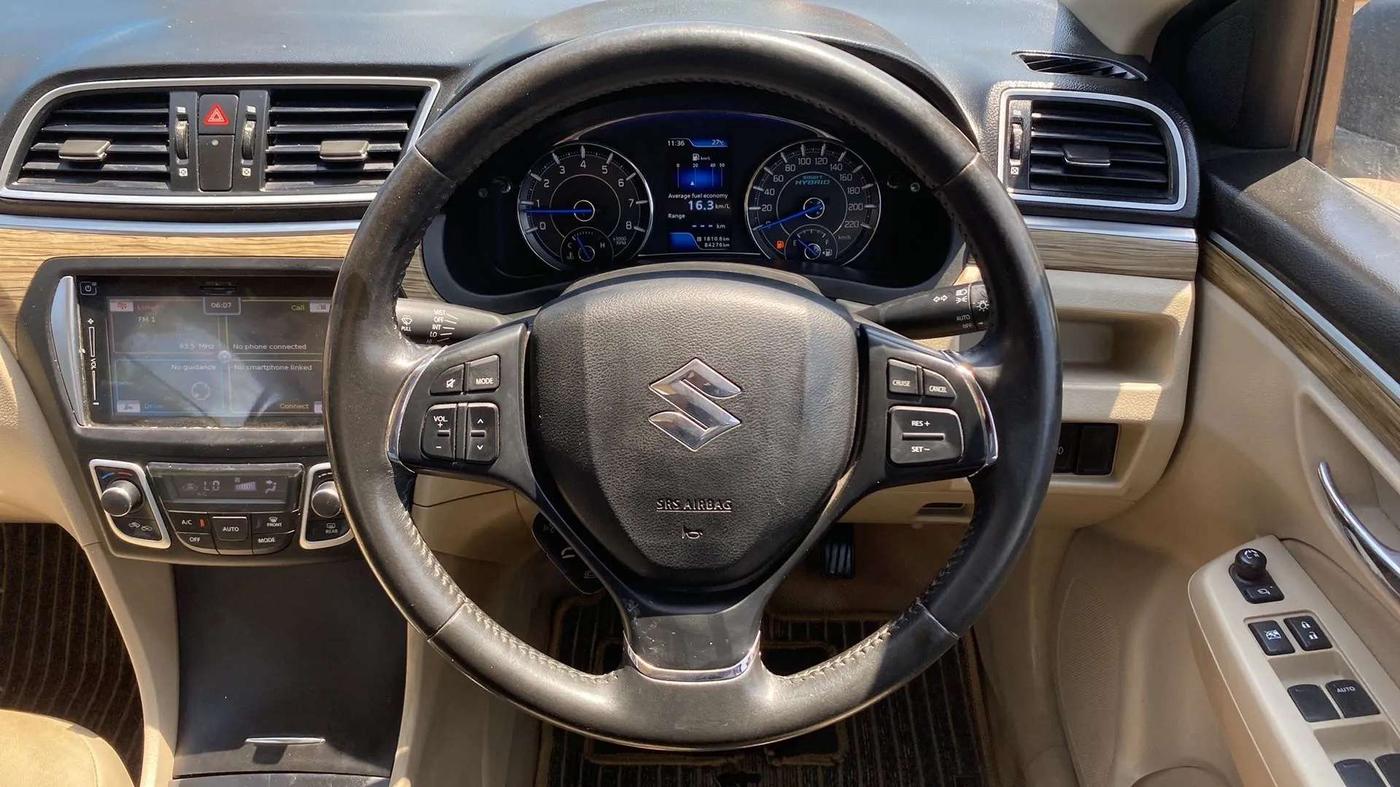 2018 Maruti Ciaz ALPHA 1.5 SHVS PETROL, Petrol, Manual, 84,248 km, Steering Wheel Close Up