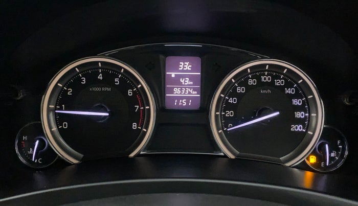 2015 Maruti Ciaz ZXI+, Petrol, Manual, 96,372 km, Odometer Image
