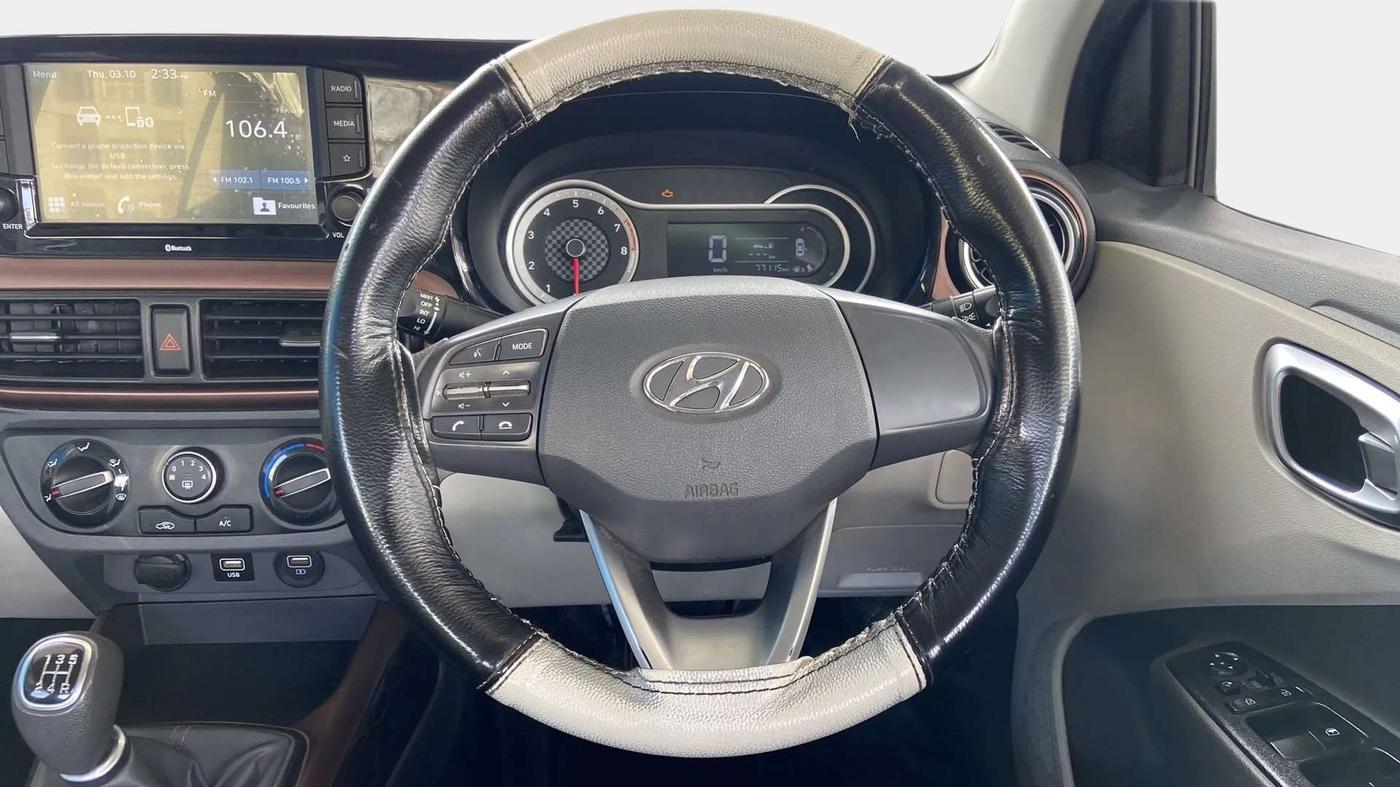 2020 Hyundai AURA SX 1.2, Petrol, Manual, 77,163 km, Steering Wheel Close Up