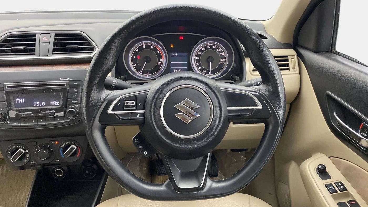 2017 Maruti Dzire VXI, Petrol, Manual, 54,115 km, Steering Wheel Close Up