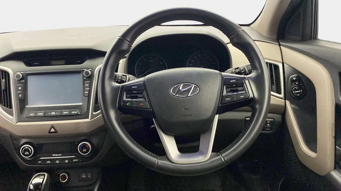 2017 Hyundai Creta SX PLUS AT 1.6 PETROL, Petrol, Automatic, 56,307 km, Steering Wheel Close Up