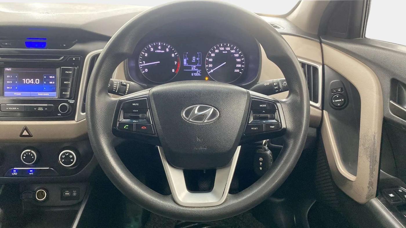 2017 Hyundai Creta E PLUS 1.6 PETROL, Petrol, Manual, 67,942 km, Steering Wheel Close Up