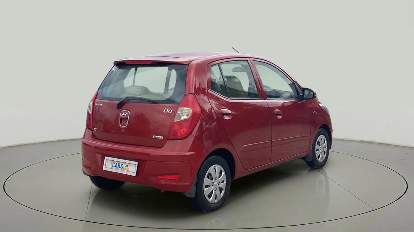 2011 Hyundai i10 SPORTZ 1.2, Petrol, Manual, 76,215 km, Right Back Diagonal