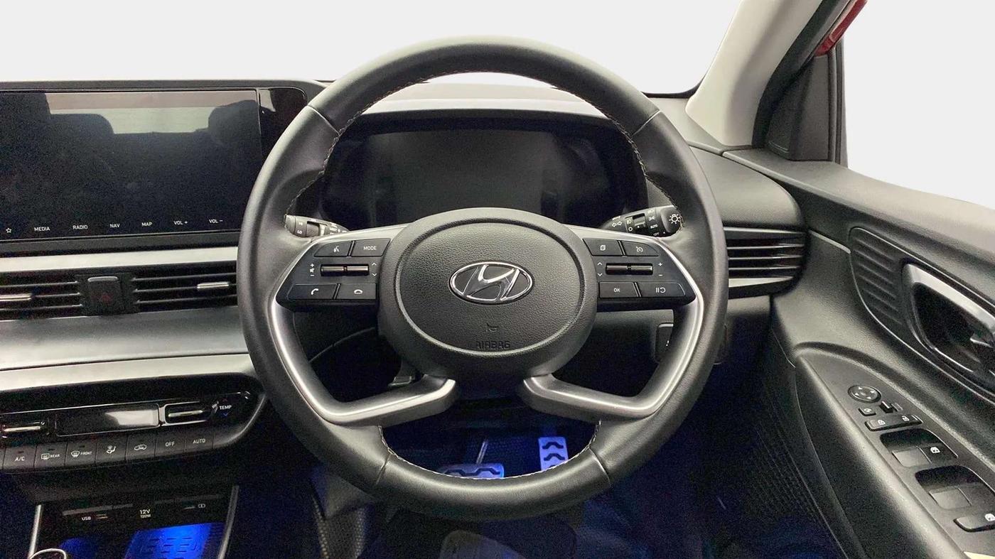 2021 Hyundai NEW I20 ASTA (O) 1.0 TURBO GDI DCT, Petrol, Automatic, 16,536 km, Steering Wheel Close Up