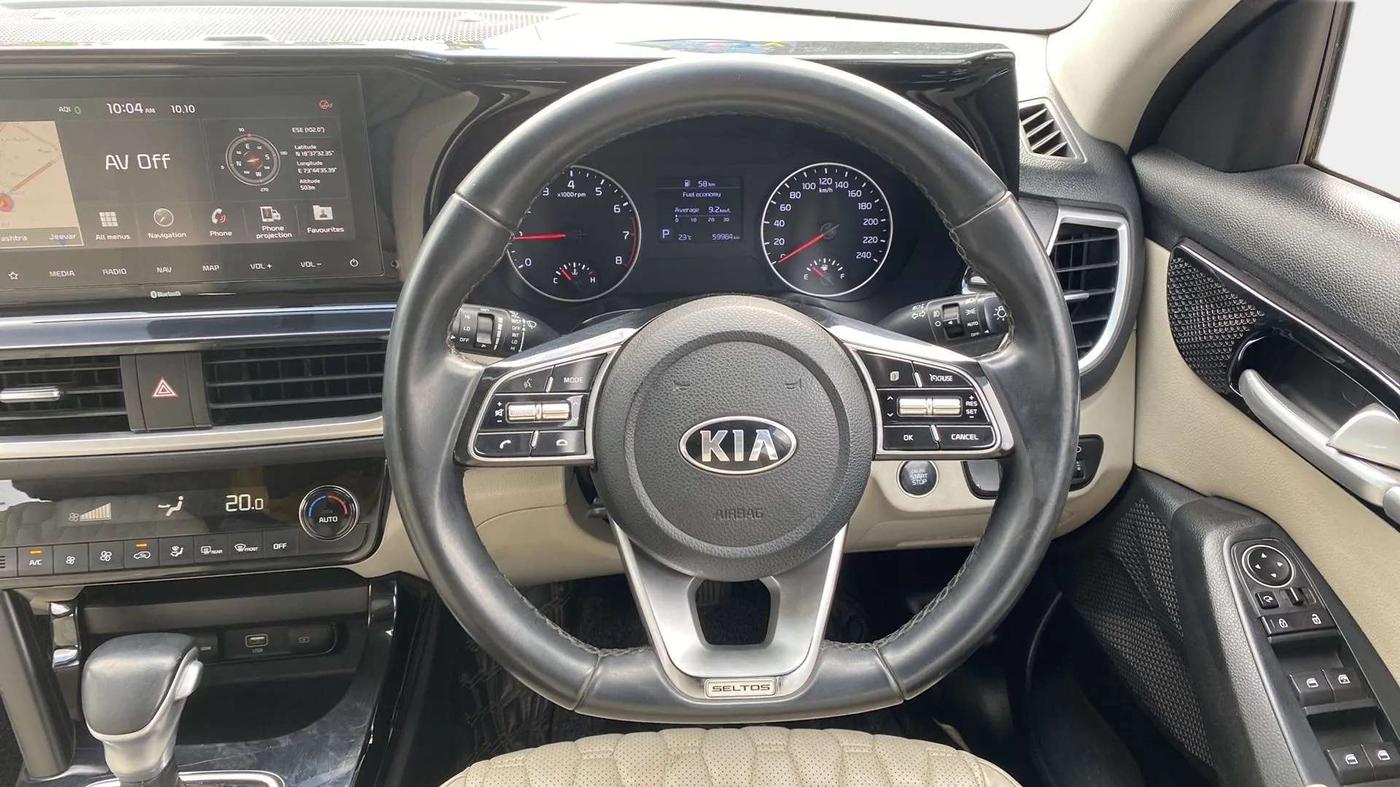 2020 KIA SELTOS HTX IVT 1.5 PETROL, Petrol, Automatic, 59,978 km, Steering Wheel Close Up