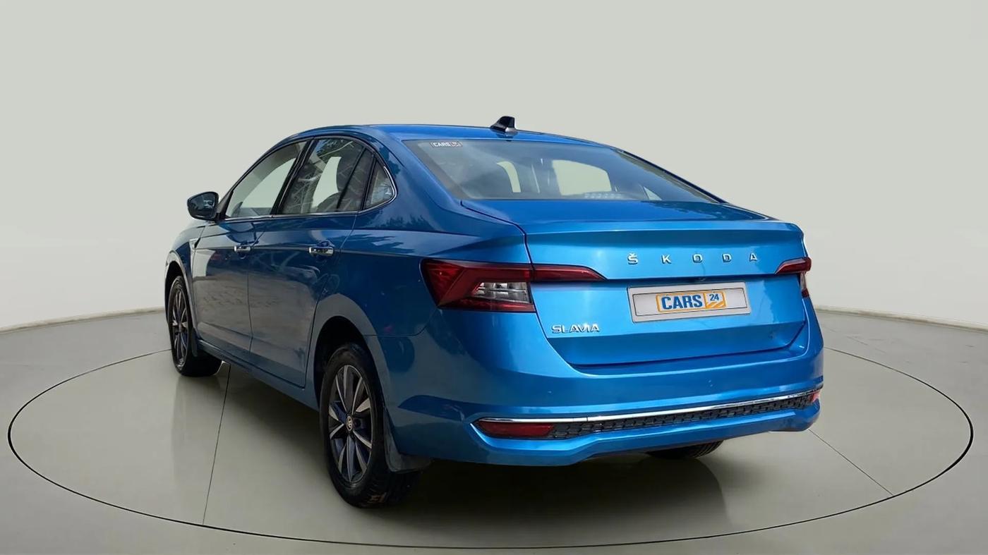 2022 Skoda SLAVIA STYLE 1.0L TSI AT, Petrol, Automatic, 20,665 km, Left Back Diagonal
