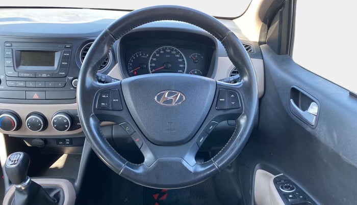 2016 Hyundai Grand i10 ASTA (O) 1.2 KAPPA VTVT, Petrol, Manual, 33,587 km, Steering Wheel Close Up