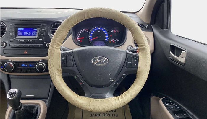 2014 Hyundai Xcent SX 1.2, Petrol, Manual, 1,14,618 km, Steering Wheel Close Up