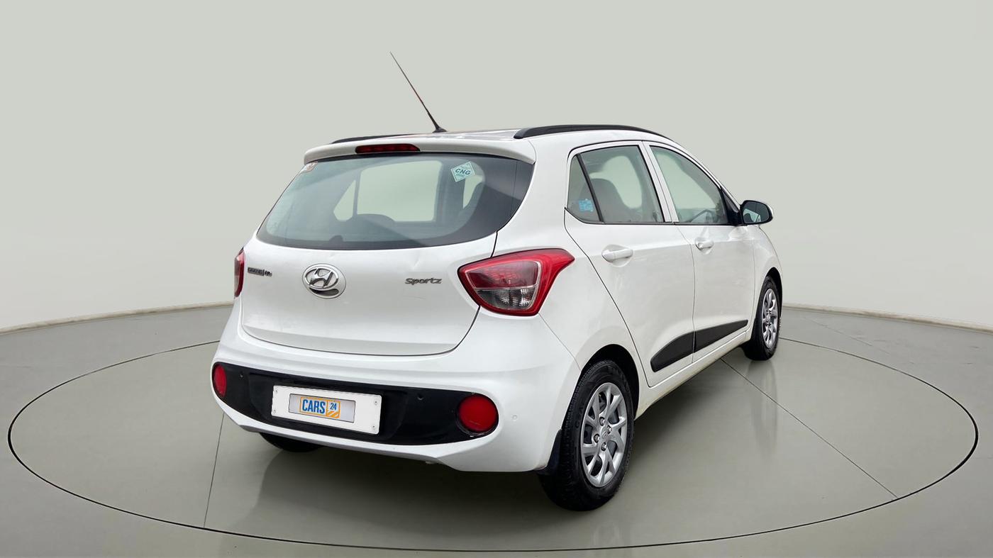 2018 Hyundai Grand i10 SPORTZ 1.2 KAPPA VTVT, CNG, Manual, 55,548 km, Right Back Diagonal