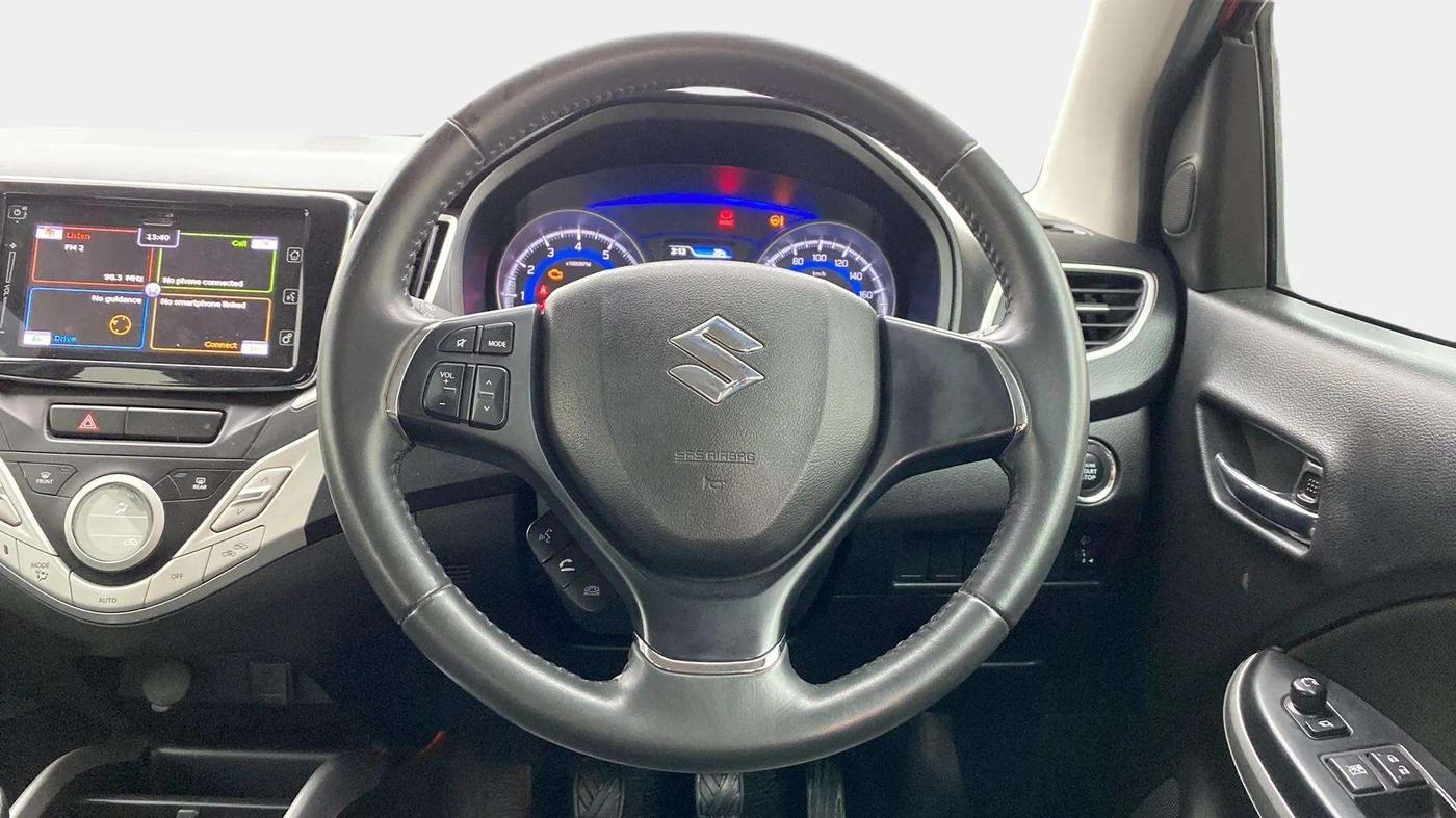 2018 Maruti Baleno ALPHA PETROL 1.2, Petrol, Manual, 43,883 km, Steering Wheel Close Up
