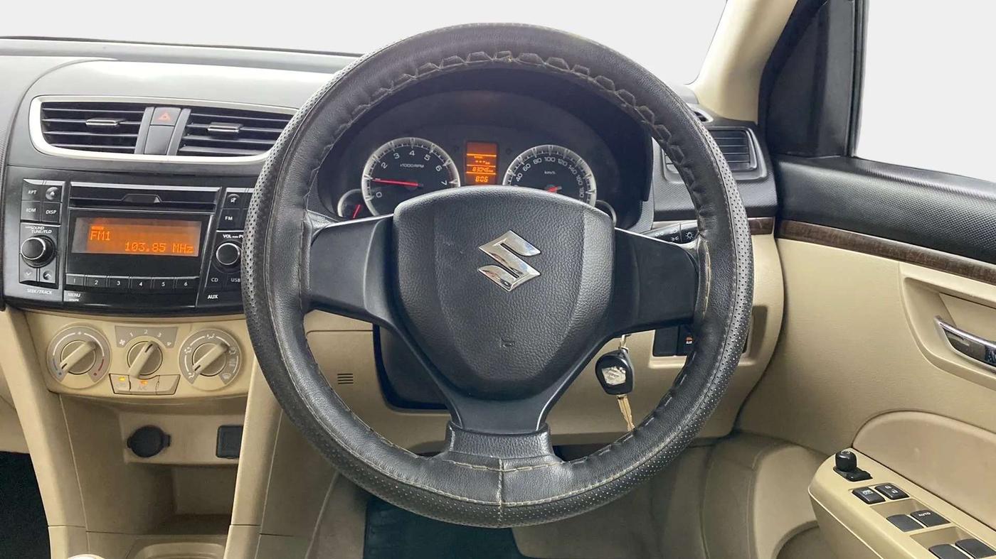 2015 Maruti Swift Dzire VXI, Petrol, Manual, 83,334 km, Steering Wheel Close Up