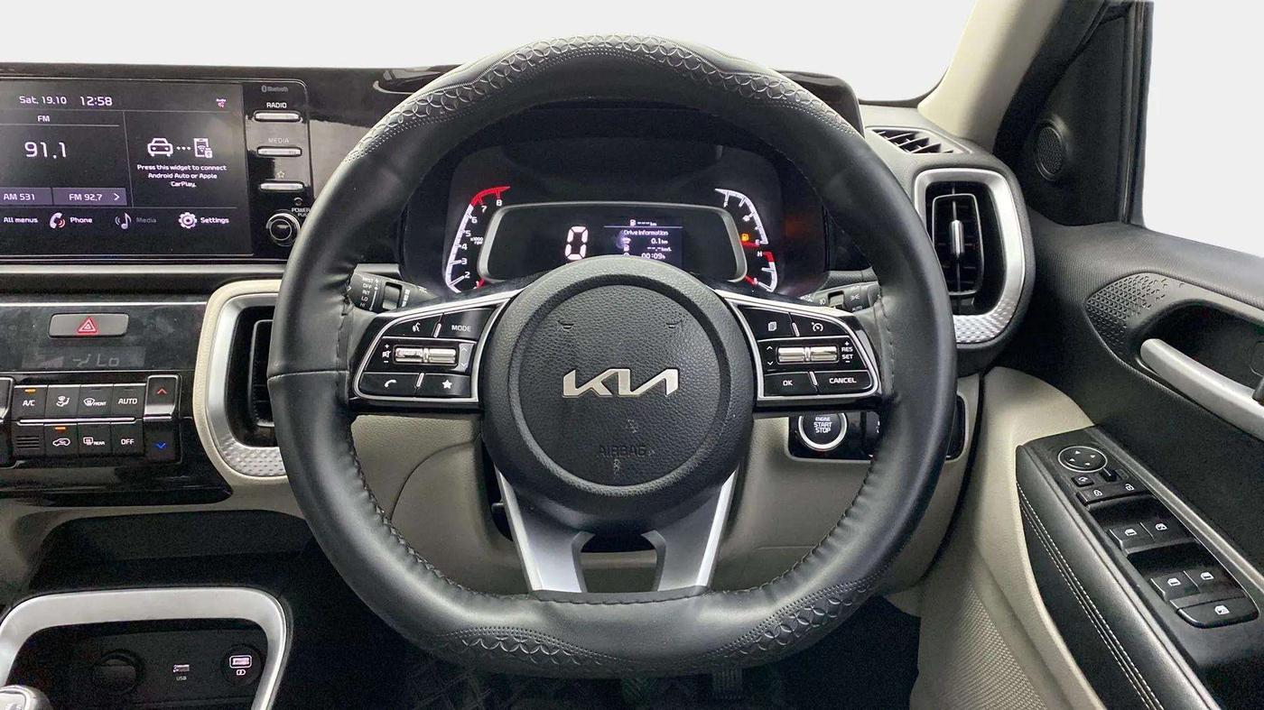 2021 KIA SONET HTX 1.0 IMT, Petrol, Manual, 43,627 km, Steering Wheel Close Up