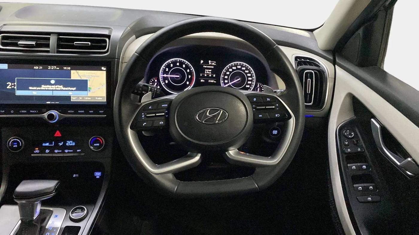 2021 Hyundai Creta SX IVT 1.5 PETROL, Petrol, Automatic, 31,799 km, Steering Wheel Close Up