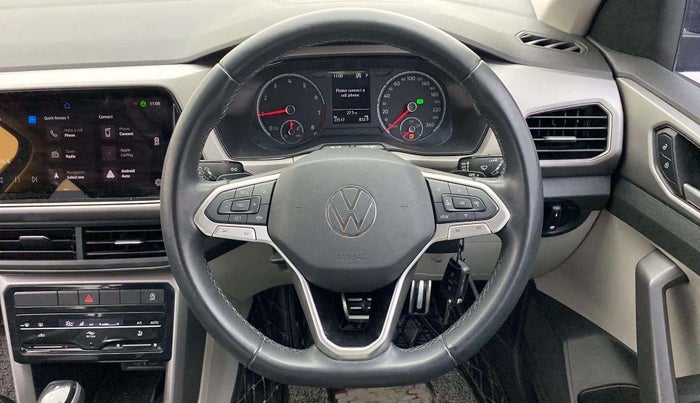 2023 Volkswagen TAIGUN HIGHLINE 1.0 TSI AT, Petrol, Automatic, 23,498 km, Steering Wheel Close Up