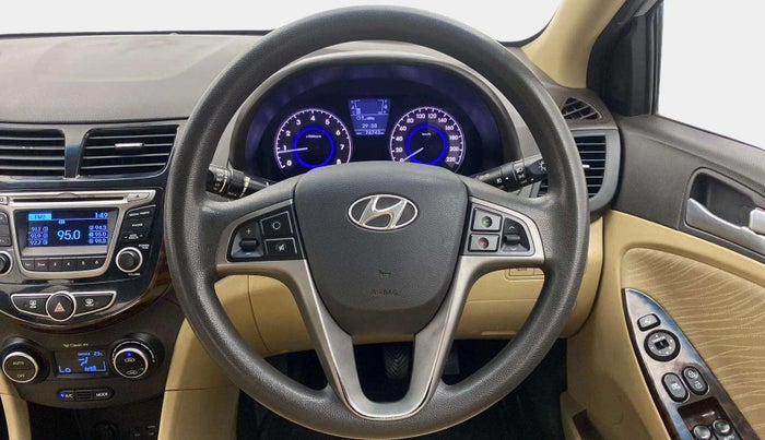 2015 Hyundai Verna FLUIDIC 4S 1.6 VTVT S(O), Petrol, Manual, 74,740 km, Steering Wheel Close Up