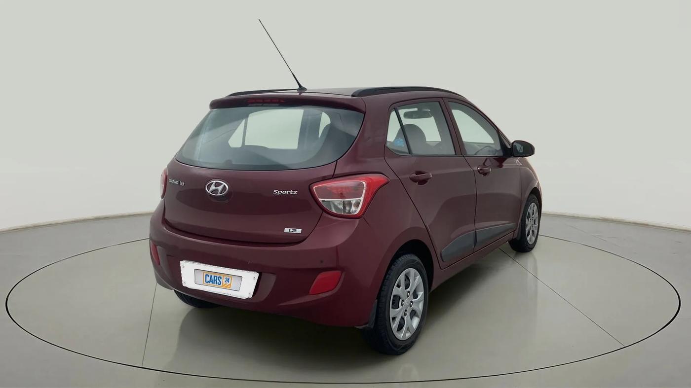 2015 Hyundai Grand i10 SPORTZ 1.2 KAPPA VTVT, Petrol, Manual, 39,956 km, Right Back Diagonal