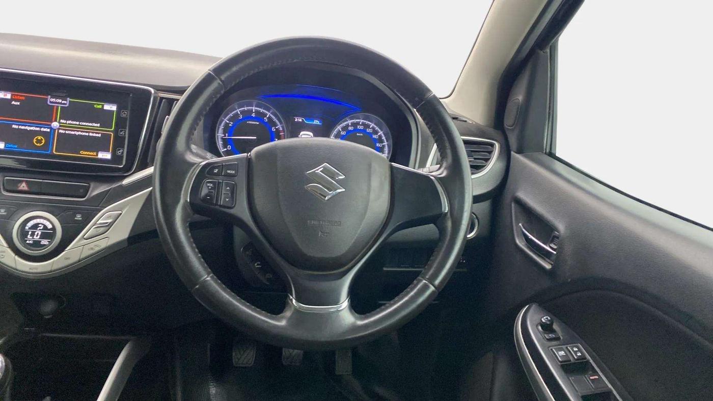 2018 Maruti Baleno ALPHA PETROL 1.2, Petrol, Manual, 73,363 km, Steering Wheel Close Up