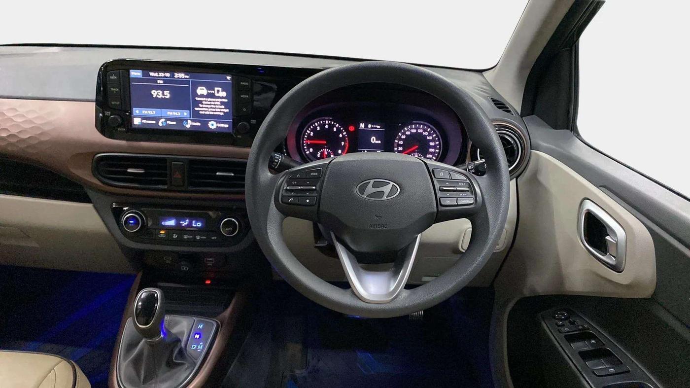 2023 Hyundai AURA SX PLUS 1.2 AMT, Petrol, Automatic, 5,271 km, Steering Wheel Close Up