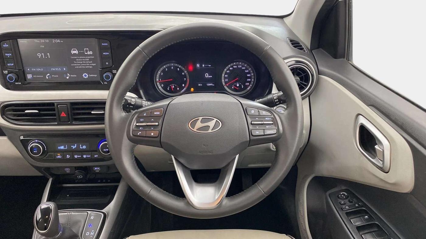 2023 Hyundai GRAND I10 NIOS ASTA AMT 1.2 KAPPA VTVT, Petrol, Automatic, 13,612 km, Steering Wheel Close Up