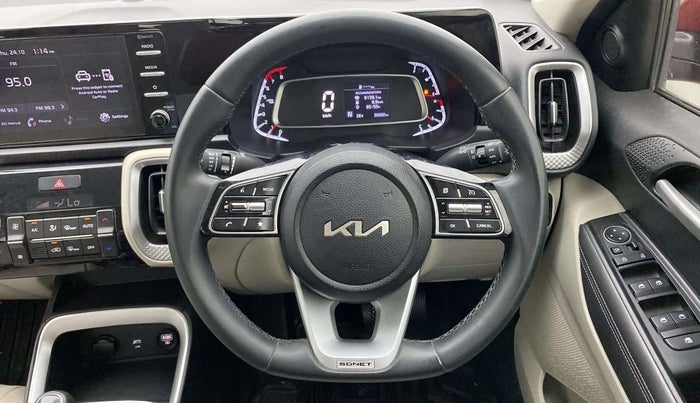 2021 KIA SONET HTX 1.0 IMT, Petrol, Manual, 26,948 km, Steering Wheel Close Up