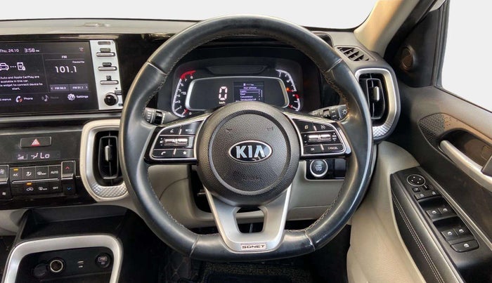 2020 KIA SONET HTX 1.0 IMT, Petrol, Manual, 58,686 km, Steering Wheel Close Up