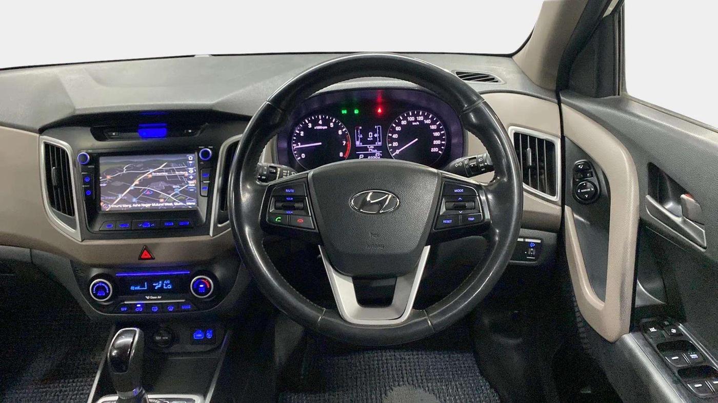 2017 Hyundai Creta SX PLUS AT 1.6 PETROL, Petrol, Automatic, 82,050 km, Steering Wheel Close Up