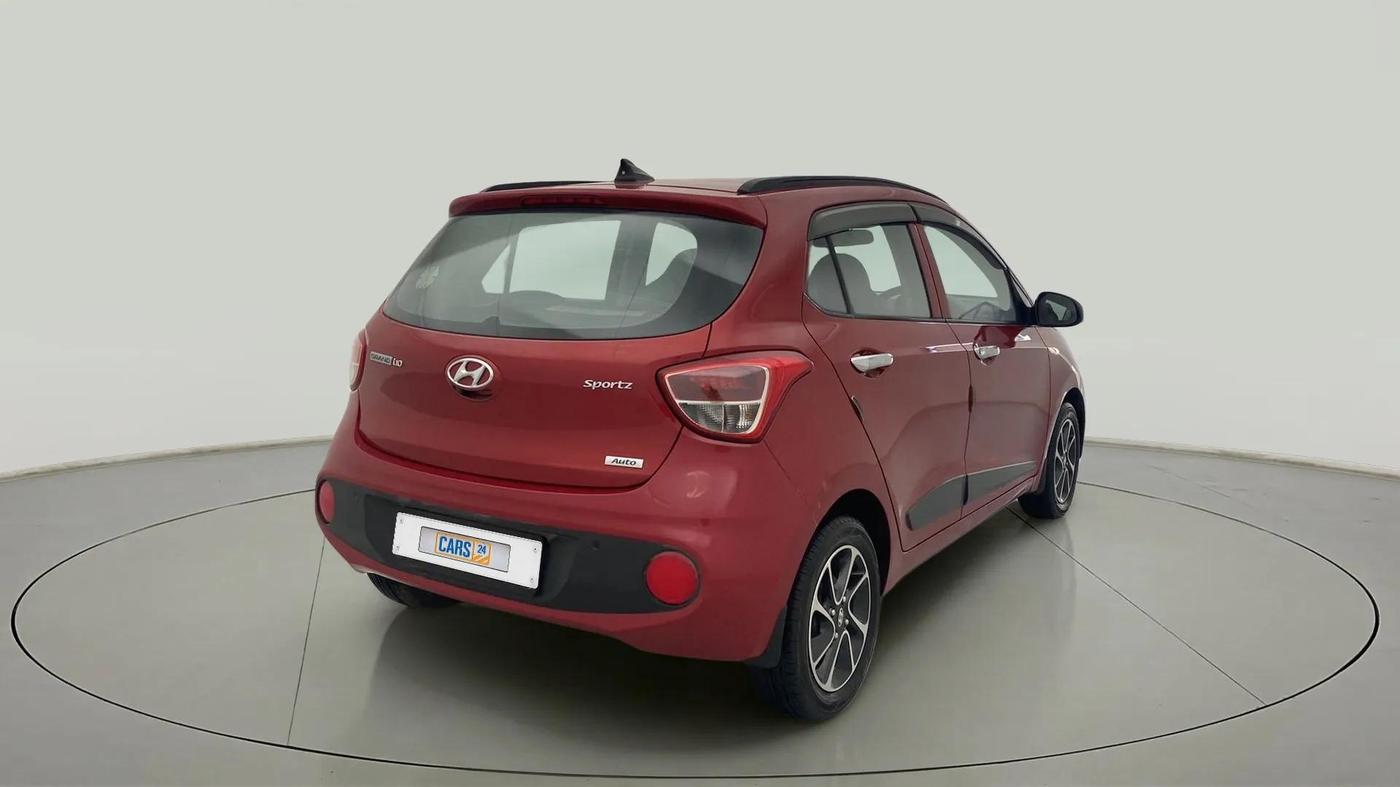 2017 Hyundai Grand i10 SPORTZ (O) AT 1.2 KAPPA VTVT, Petrol, Automatic, 52,217 km, Right Back Diagonal