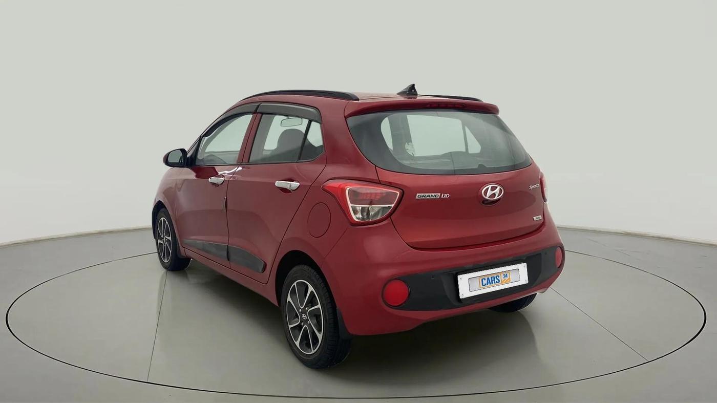 2017 Hyundai Grand i10 SPORTZ (O) AT 1.2 KAPPA VTVT, Petrol, Automatic, 52,217 km, Left Back Diagonal
