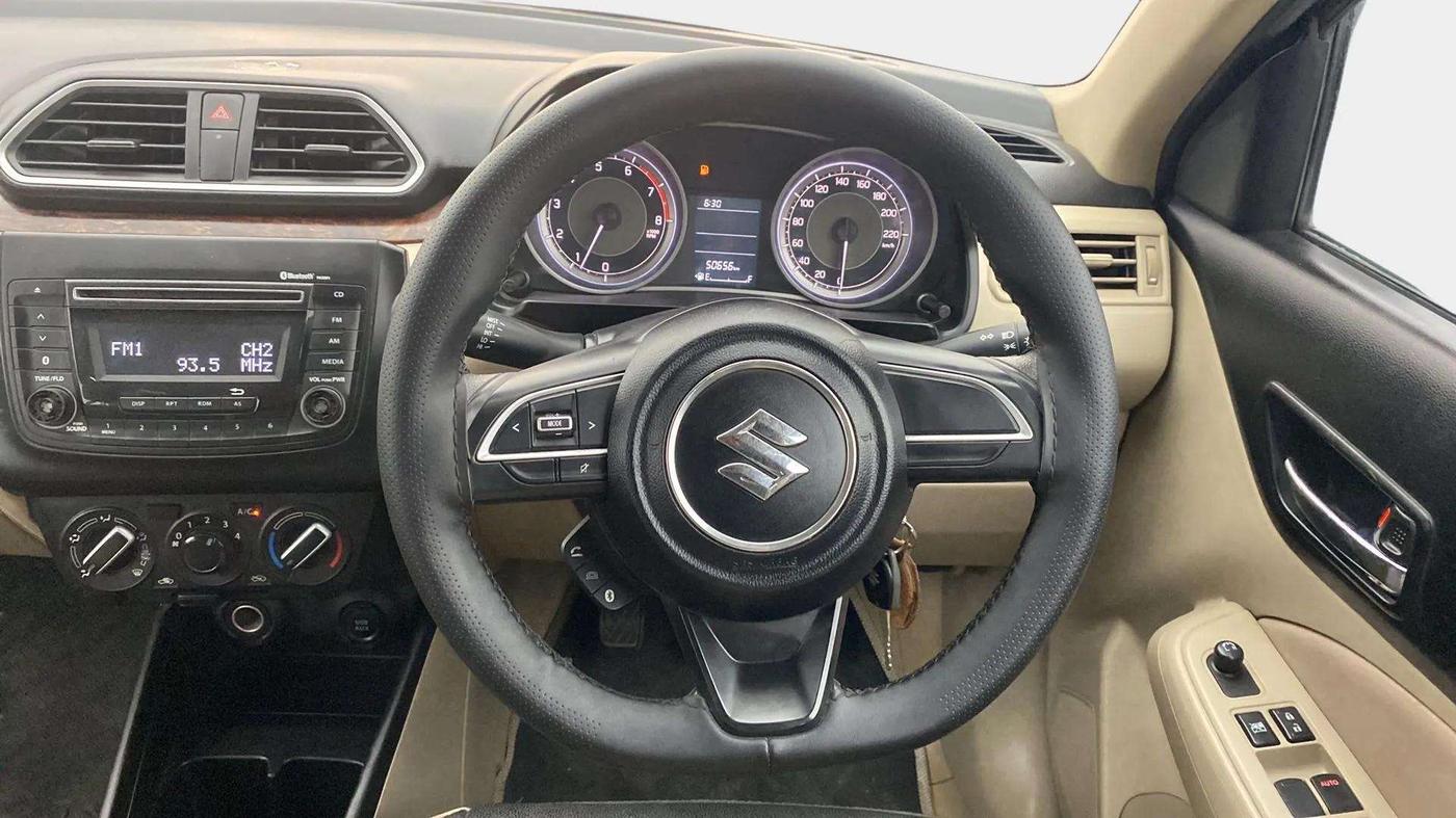 2017 Maruti Dzire VXI, Petrol, Manual, 50,709 km, Steering Wheel Close Up
