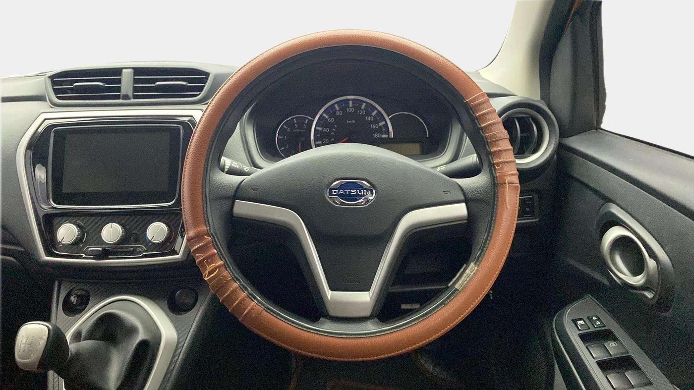 2019 Datsun Go T, Petrol, Manual, 18,510 km, Steering Wheel Close Up