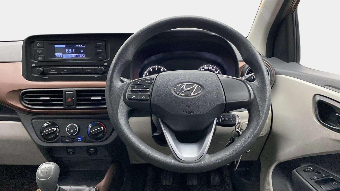 2020 Hyundai AURA S 1.2 CNG, CNG, Manual, 20,854 km, Steering Wheel Close Up