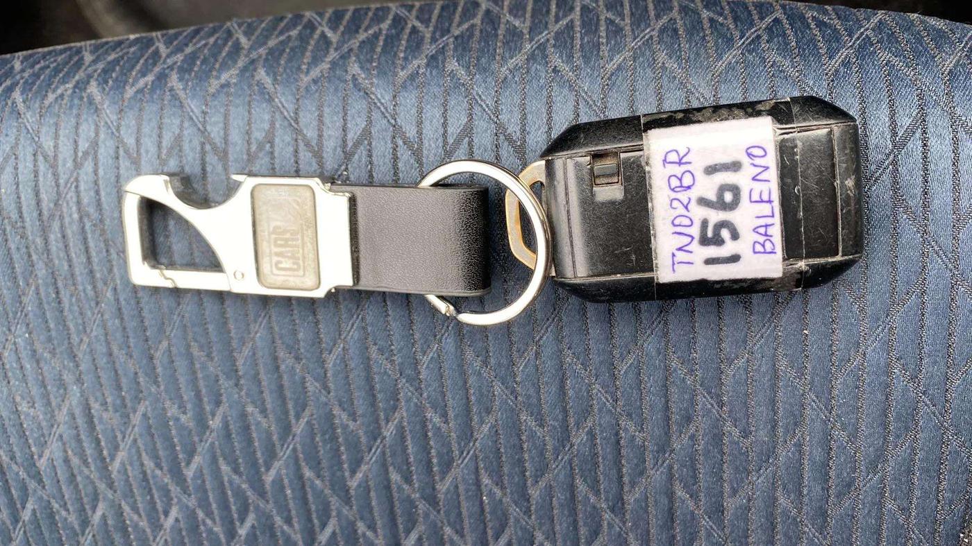 2019 Maruti Baleno ZETA CVT PETROL 1.2, Petrol, Automatic, 59,998 km, Key Close Up