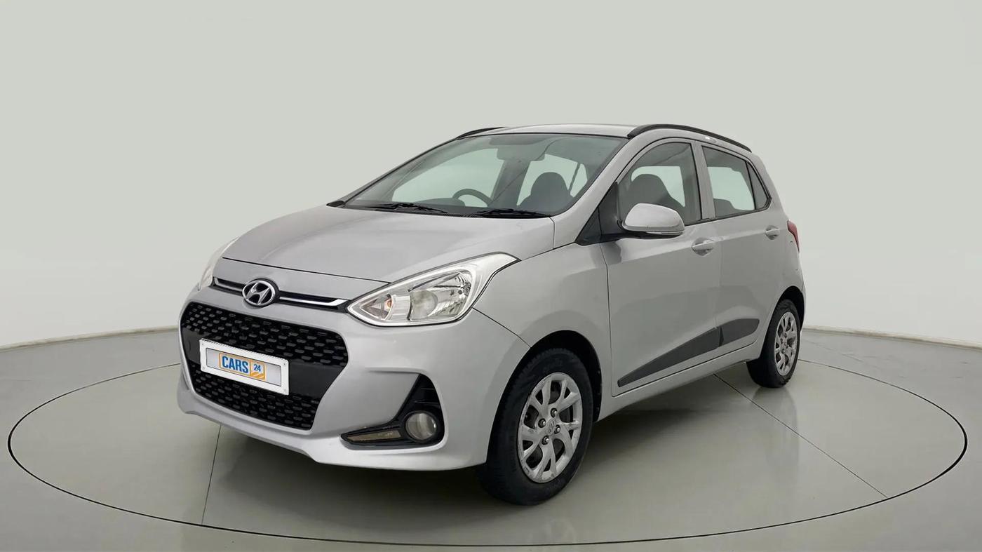 2017 Hyundai Grand i10 SPORTZ (O) 1.2 KAPPA VTVT, Petrol, Manual, 1,17,659 km, Left Front Diagonal