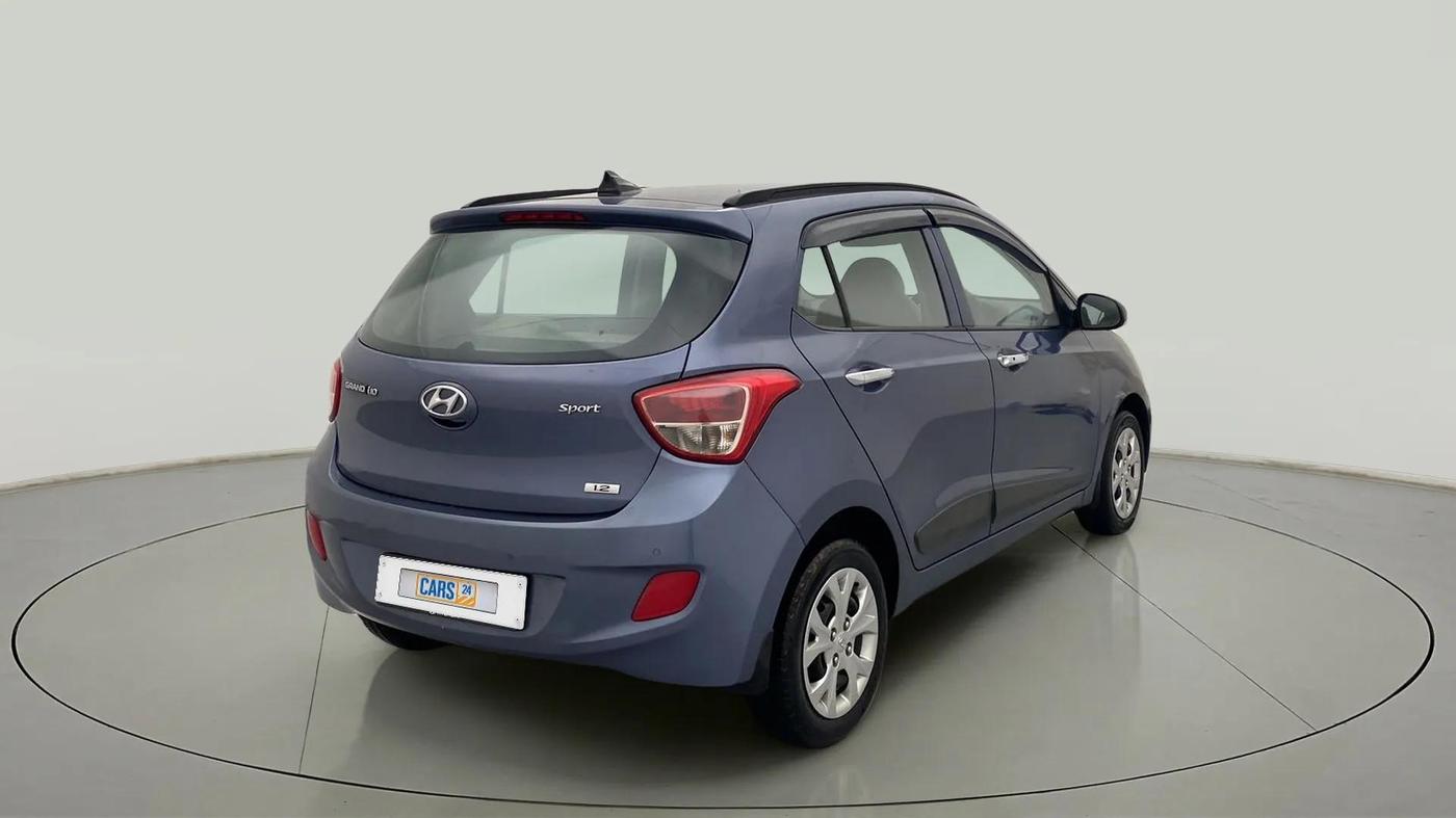 2014 Hyundai Grand i10 SPORTZ 1.2 KAPPA VTVT, Petrol, Manual, 34,312 km, Right Back Diagonal