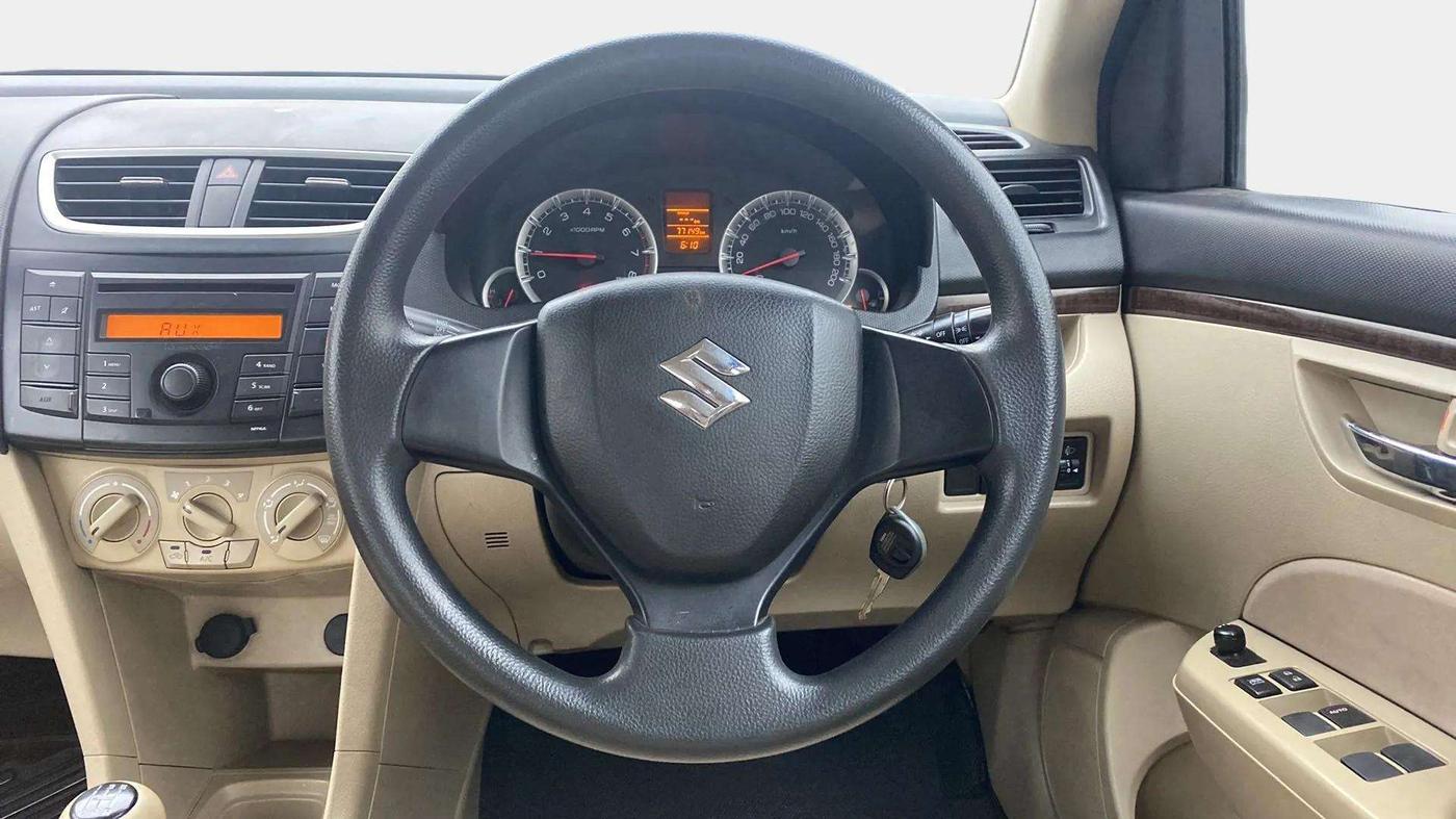 2013 Maruti Swift Dzire VXI, Petrol, Manual, 77,138 km, Steering Wheel Close Up
