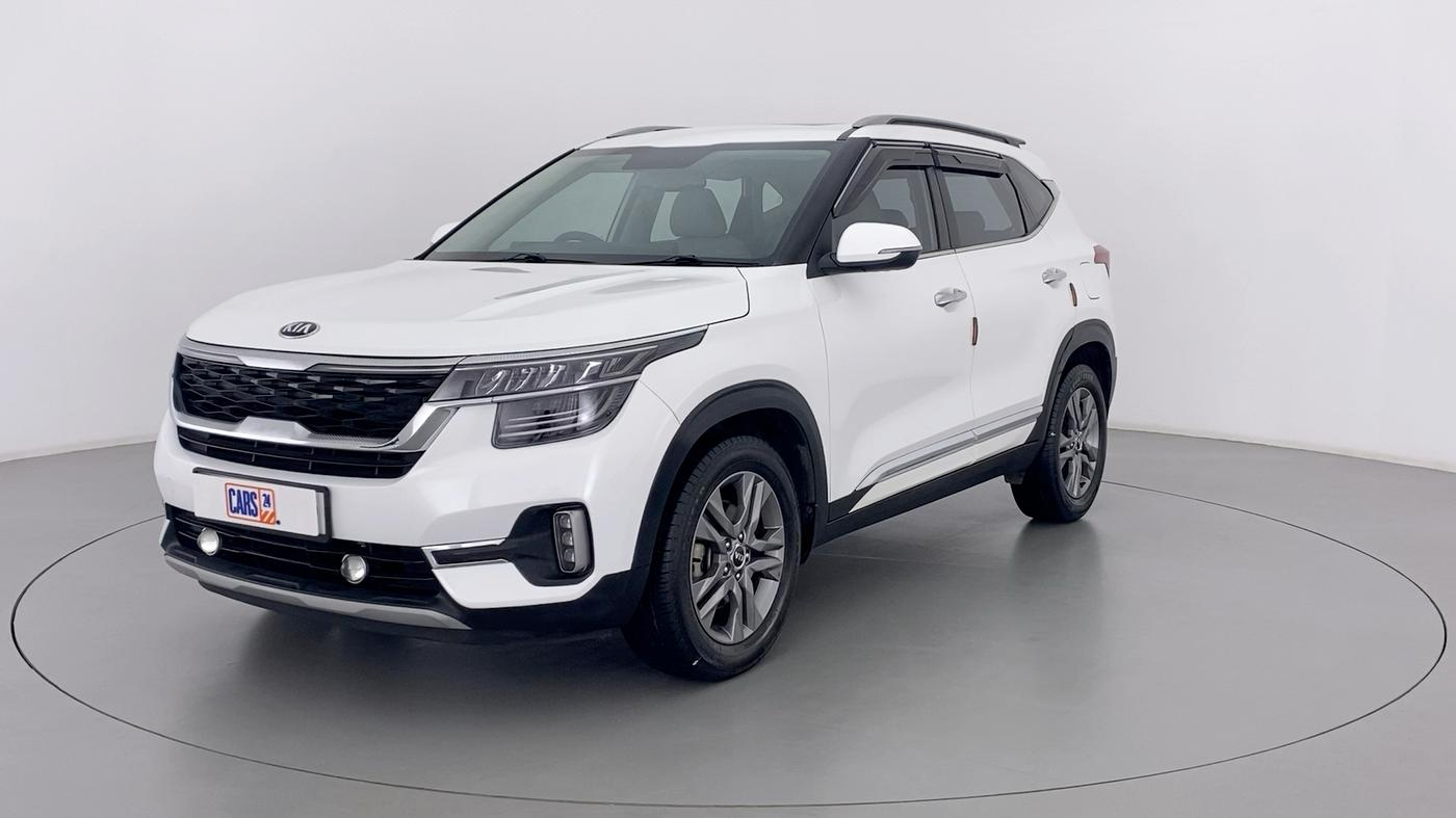 2020 KIA SELTOS HTX AT PETROL, Petrol, Automatic, 30,758 km, Left Front Diagonal