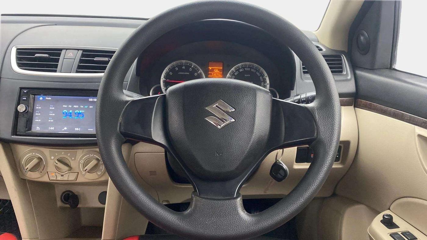 2014 Maruti Swift Dzire VXI, Petrol, Manual, 71,757 km, Steering Wheel Close Up
