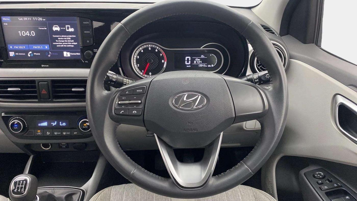 2021 Hyundai GRAND I10 NIOS ASTA 1.2 KAPPA VTVT, Petrol, Manual, 13,941 km, Steering Wheel Close Up