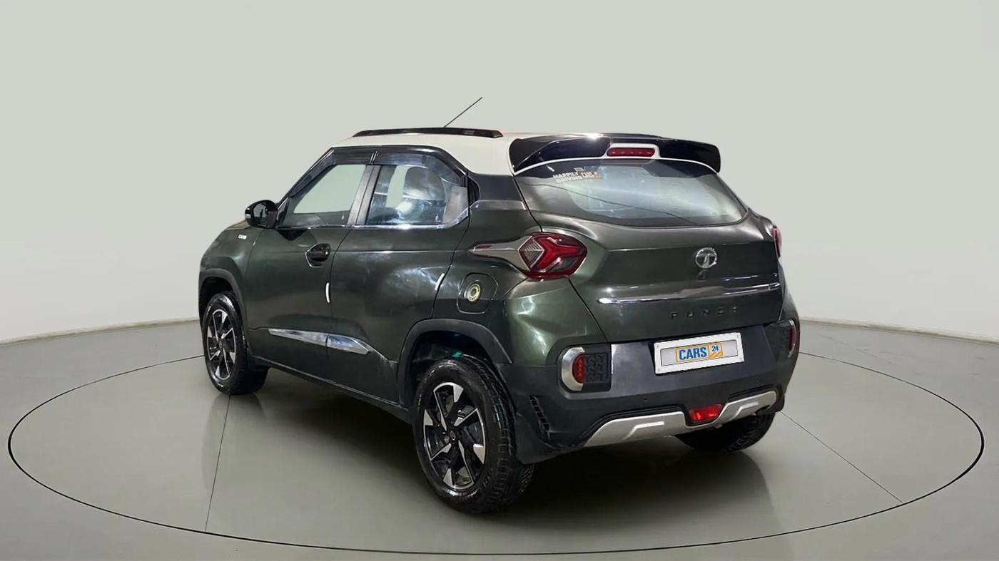 2022 Tata PUNCH  ACCOMPLISHED AMT CAMO EDITION, Petrol, Automatic, 8,134 km, Left Back Diagonal