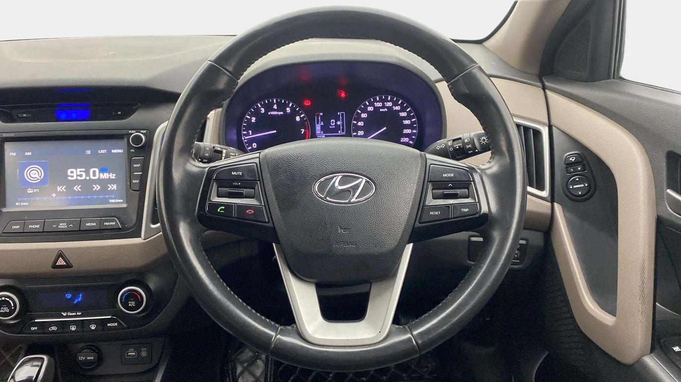 2017 Hyundai Creta SX PLUS AT 1.6 PETROL, Petrol, Automatic, 78,624 km, Steering Wheel Close Up