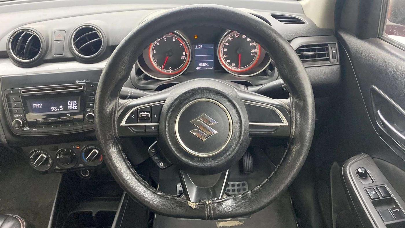 2019 Maruti Swift VXI, Petrol, Manual, 92,580 km, Steering Wheel Close Up