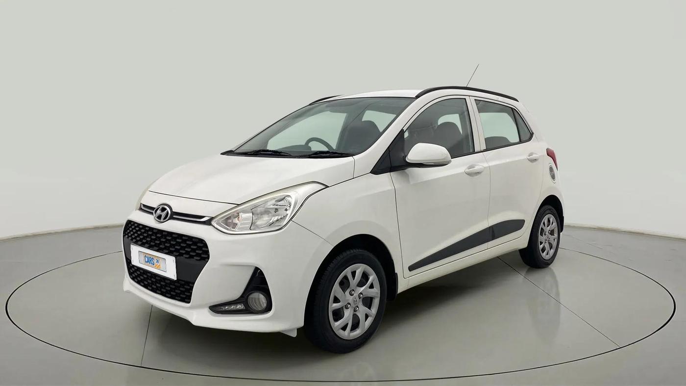 2017 Hyundai Grand i10 SPORTZ (O) 1.2 KAPPA VTVT, Petrol, Manual, 22,767 km, Left Front Diagonal