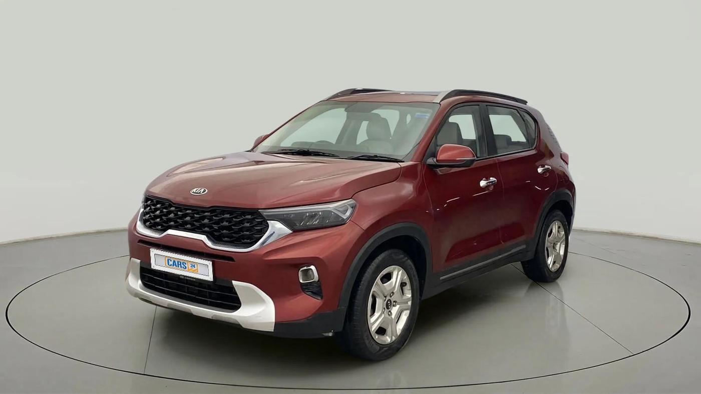 2020 KIA SONET HTX 1.0 IMT, Petrol, Manual, 55,051 km, Left Front Diagonal