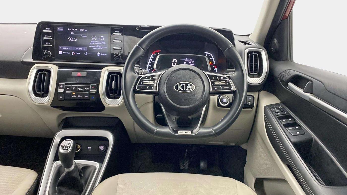 2020 KIA SONET HTX 1.0 IMT, Petrol, Manual, 55,051 km, Steering Wheel Close Up
