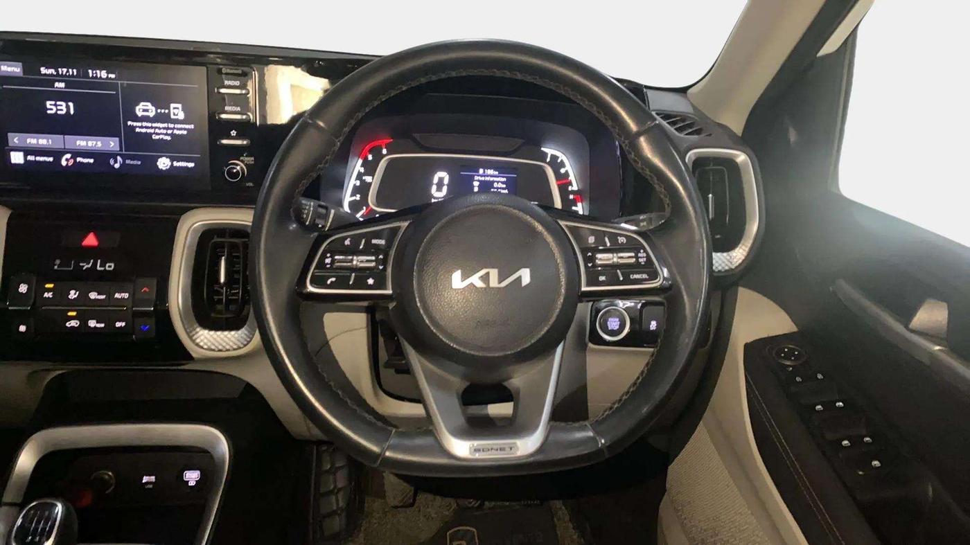 2021 KIA SONET HTX 1.5, Diesel, Manual, 61,595 km, Steering Wheel Close Up